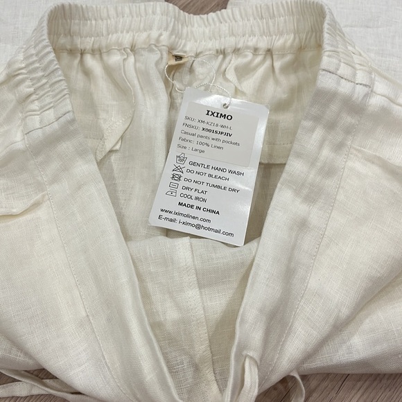 IXIMO CASUAL LINEN PANTS WITH POCKETS - Picture 4 of 6